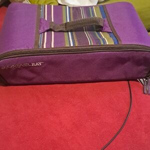 Rachael Ray Purple and Striped Insulated Bag Universal